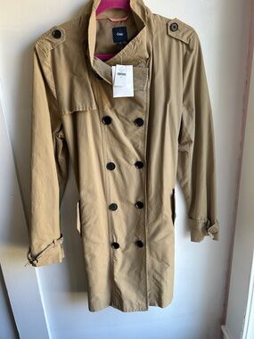 GAP Khaki Double-Breasted Trench Coat